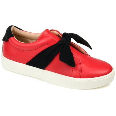 Womens Ladies Front Bow Detail Satin Trainers Plimsoll Shoes Slip On Shoe Size